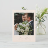 Eenvoudige Liefde Bedankt Foto bruiloft Dank u (Staand voorkant)