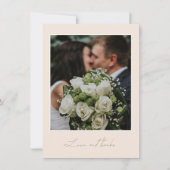 Eenvoudige Liefde Bedankt Foto bruiloft Dank u (Voorkant)