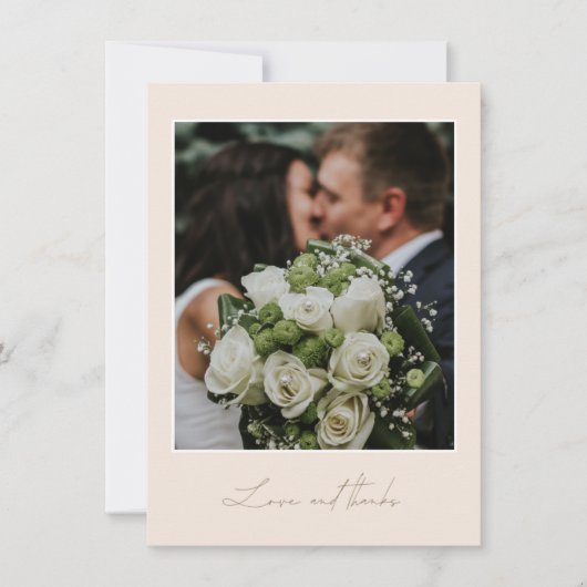 Eenvoudige Liefde Bedankt Foto bruiloft Dank u (Voorkant)