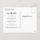 Eenvoudige Liefde Bruiloft Bewaar de Datum Feestdagenkaart (Achterkant)