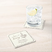 Eenvoudige Liefde Bruist Bruiloft Coffee Bruidsmei Kartonnen Onderzetters (Insitu)