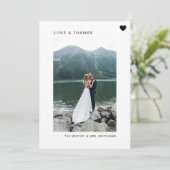 Eenvoudige Liefde en Bedankt Foto Wit (Staand voorkant)