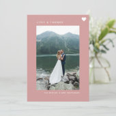 Eenvoudige Liefde en Bedankt Hart Foto Blush Pink (Staand voorkant)