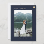 Eenvoudige Liefde en Bedankt Hart Foto Navy (Voorkant)