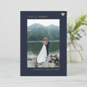 Eenvoudige Liefde en Bedankt Hart Foto Navy (Staand voorkant)