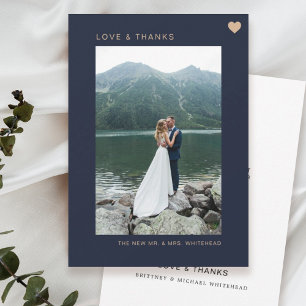 Eenvoudige Liefde en Bedankt Hart Foto Navy