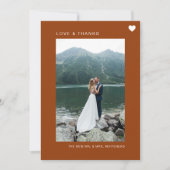 Eenvoudige Liefde en Bedankt Hart Foto Terracotta (Voorkant)