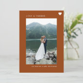 Eenvoudige Liefde en Bedankt Hart Foto Terracotta (Staand voorkant)