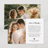 Eenvoudige Liefde en Bedankt Hart met Foto Bruilof (Voorkant / Achterkant)
