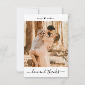 Eenvoudige Liefde en Bedankt Script Hart Foto Brui (Voorkant)