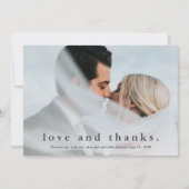 Eenvoudige Liefde en Bedankt Trouwfoto (Voorkant)