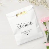Eenvoudige liefde en donuts bruiloft gunst tas bedankzakje (Gezegeld)