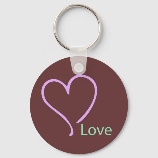 Eenvoudige liefde en hart sleutelhanger (Voorkant)