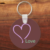 Eenvoudige liefde en hart sleutelhanger (Voorkant)