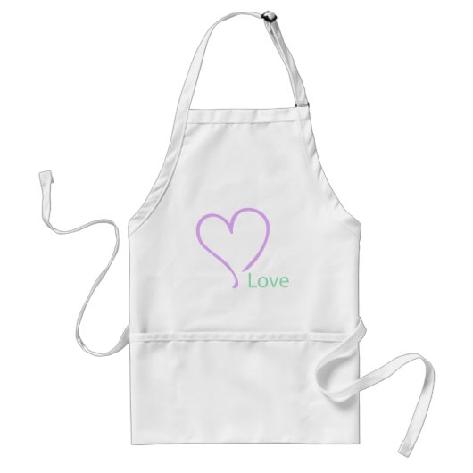 Eenvoudige liefde en hart standaard schort (Voorkant)