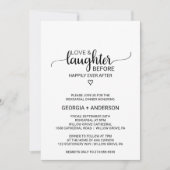 Eenvoudige liefde en lachen, altijd na kaart (Voorkant)