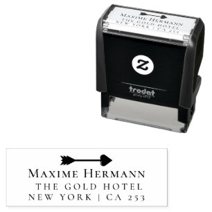 Eenvoudige LIEFDE Familienaam & Retour Zelfinktende Stempel