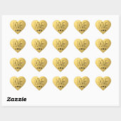 Eenvoudige liefde faux gouden folie bruiloft Initi Hart Sticker (Vel)