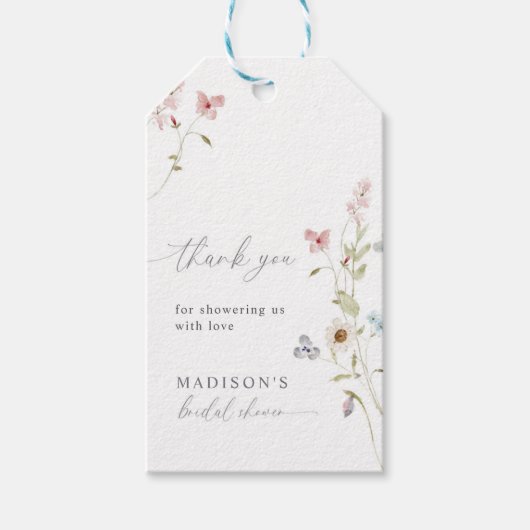 Eenvoudige Liefde in Bloom Vrijgezellenfeest Favor Cadeaulabel (Voorkant)