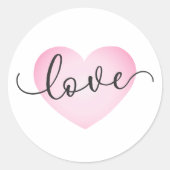 Eenvoudige liefde kalligrafie Valentijn | STICKER (Voorkant)