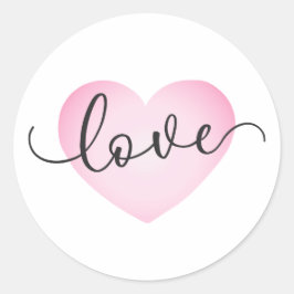 Eenvoudige liefde kalligrafie Valentijn | STICKER