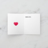 Eenvoudige liefde rode hart kaart (Binnen)