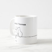 Eenvoudige Liefde Romantische Gepersonaliseerde Tw Koffiemok (Voorkant links)