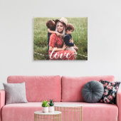 Eenvoudige liefde script gepersonaliseerde foto canvas afdruk (Insitu (Woonkamer))