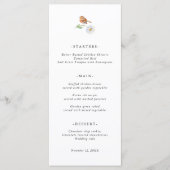 Eenvoudige liefde vogels Bruiloft Menu Kaart (Voorkant)