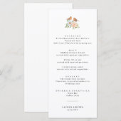 Eenvoudige liefde vogels Bruiloft Menu Kaart (Voorkant / Achterkant)