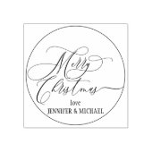 Eenvoudige liefde voor prettig kerstscript rubberstempel (Afrduk)