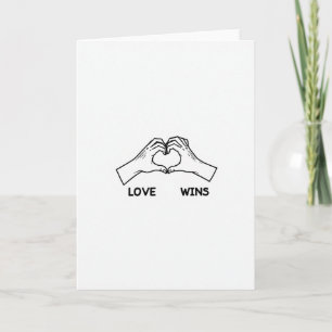 Eenvoudige Liefde Wint Hart Handen Kaart