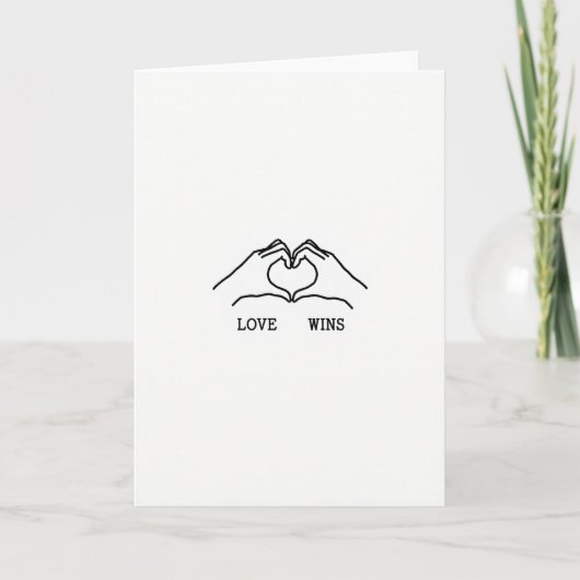 Eenvoudige Liefde Wint Hart Kaart (Voorkant)