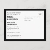 Eenvoudige liefde Ze zei ja sparen het Briefkaart  (Achterkant)