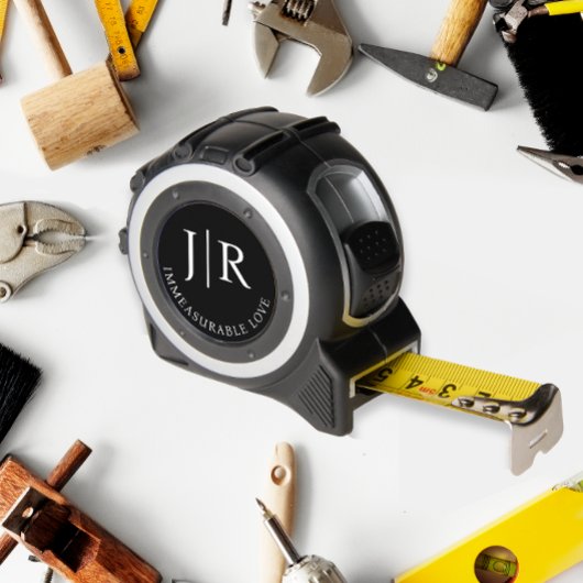 Eenvoudige Liefde Zwart Wit Naam Initialen Monogra Rolmaat