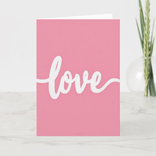Eenvoudige Liefdes Script Kaart (Voorkant)