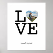 Eenvoudige liefdesfoto in de naam van het hartscri poster (Voorkant)