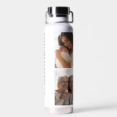 Eenvoudige liefdesgrootma Aangepaste datum 4 Foto  Waterfles (Achterkant)