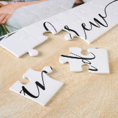 Eenvoudige liefdesnamen 4 foto-collage bruiloft legpuzzel (Zijkant)