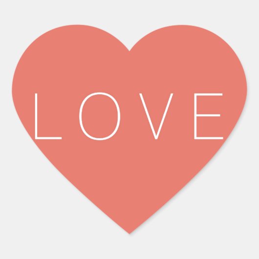 Eenvoudige liefdesroze cirkel hart sticker (Voorkant)
