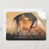 Eenvoudige lijn Afstuderen Moderne Fotogradatie Pa Kaart (Voorkant)