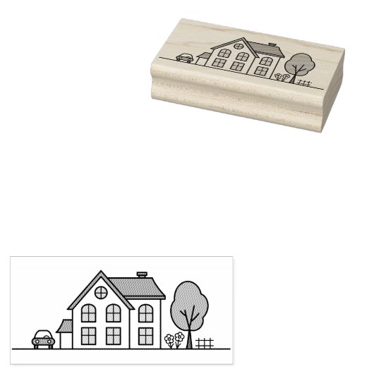 Eenvoudige lijn art. rubberstempel (Gestempeld)