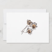 Eenvoudige lijn Art Terracotta Poppies Baby shower Kaart (Achterkant)