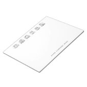 Eenvoudige lijn kunst huizen onroerend goed notitieblok (Schuin)