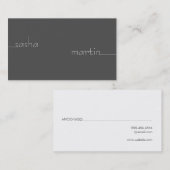 Eenvoudige lijn naar tekst (grijs) visitekaartje (Voorkant / Achterkant)