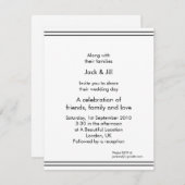 Eenvoudige lijn (wit) 4,25x5.5 kaart (Voorkant / Achterkant)