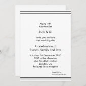 Eenvoudige lijn (wit) 5x7 kaart (Voorkant / Achterkant)