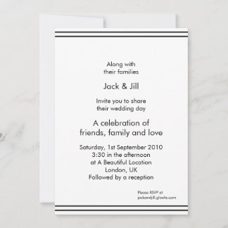 Eenvoudige lijn (wit) 5x7 kaart