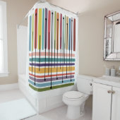 Eenvoudige lijnen Abstracte Kleurrijke Kunst Douchegordijn (In situ)