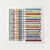 Eenvoudige lijnen Abstracte Kleurrijke Kunst Wandkleed (Voorkant (horizontaal))